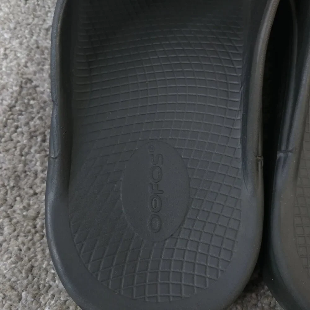 Oofos Ooahh Slides Recovery Sport Sandals Mens 12 Comfort Shoes Black Slip On